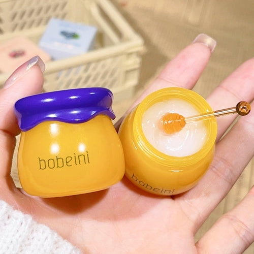 Hydrating Peach & Honey Lip Mask - Long-Lasting Moisture, Soothes Dry